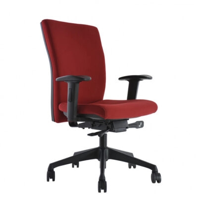 BM 2480 silla operativa de uso pesado, respaldo alto, brazos ajustables
